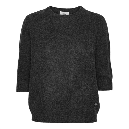 BETA STUDIOS LADY SLEEVE O-NECK ANTHRACITE GREY